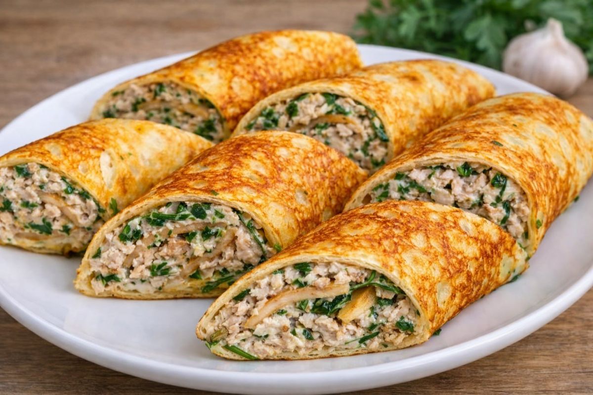 Эти блинчики с курицей и орехами добавят уюта любому столу