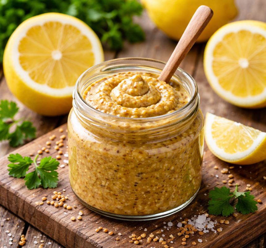 Уникальная горчица с лимоном для праздничного стола