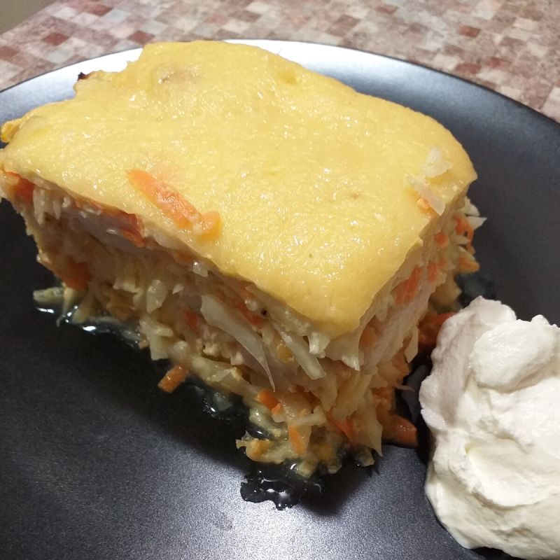 Вкусная запеканка из капусты и курицы, идеальная для ужина