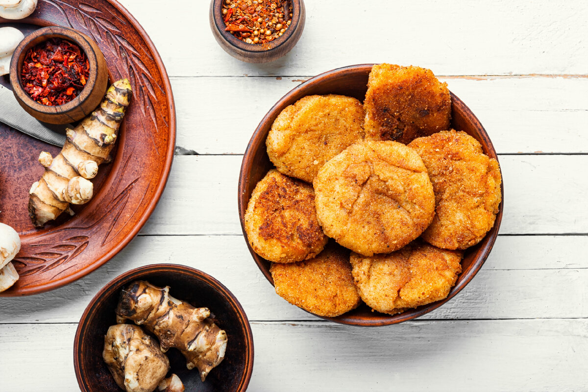 Нежные картофельные котлеты с грибами