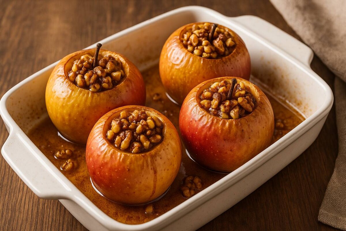 Яблоки с медом и орехами: идеальный осенний десерт без лишних хлопот
