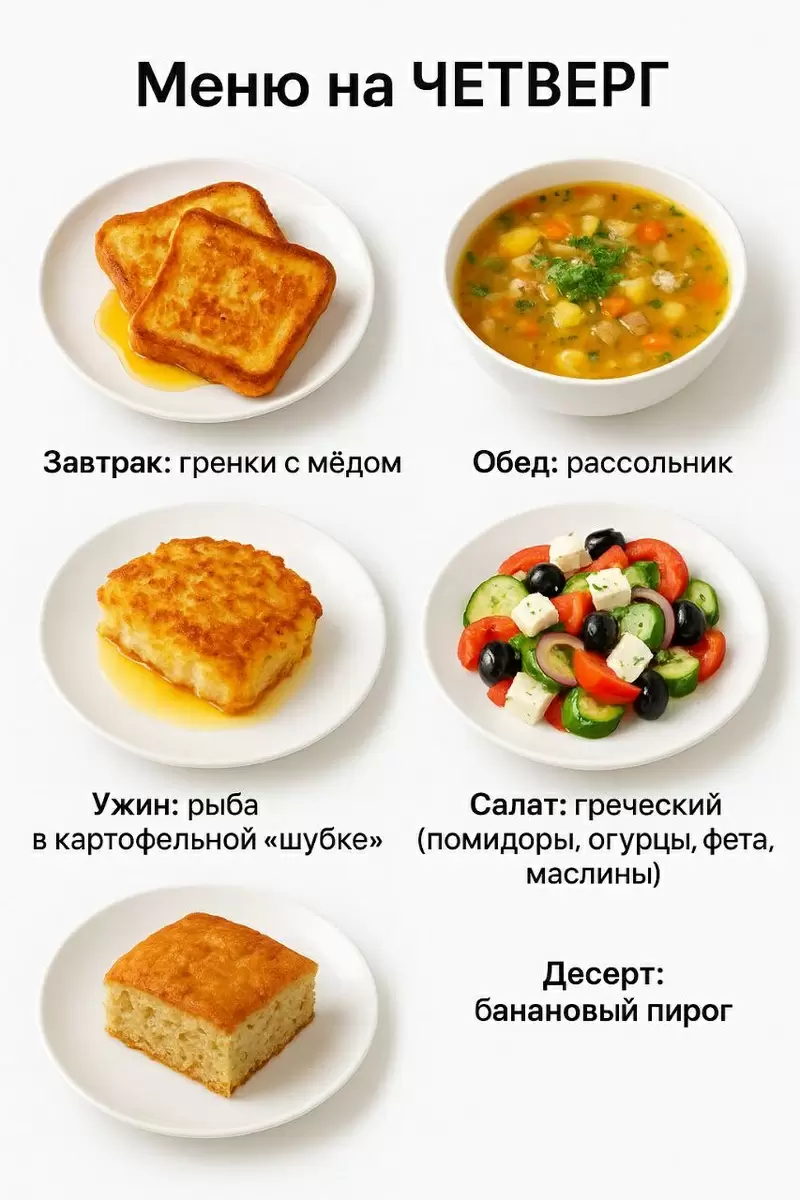 Меню на день: кулинарные шедевры для настоящих гурманов