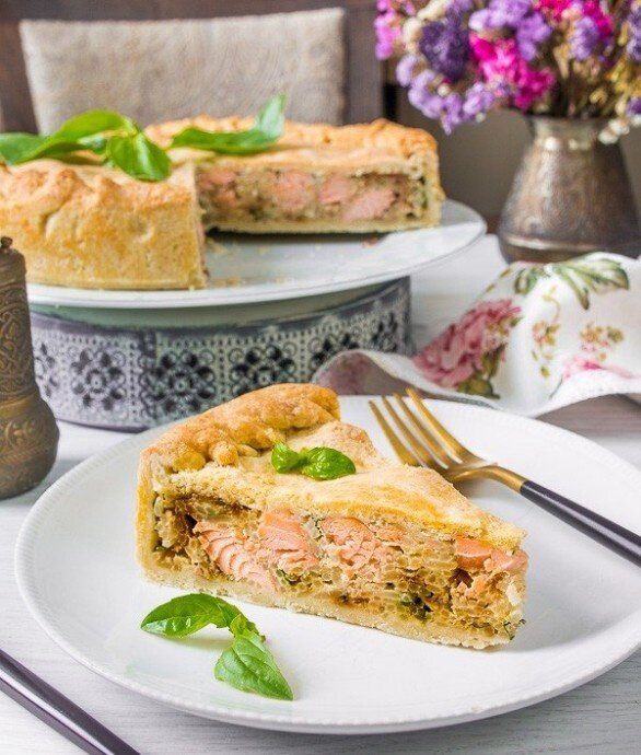 Секрет вкусного рыбного пирога с рисом